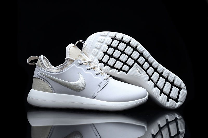 Nike Roshe 2 Leather PRM Grey Silver Shoes